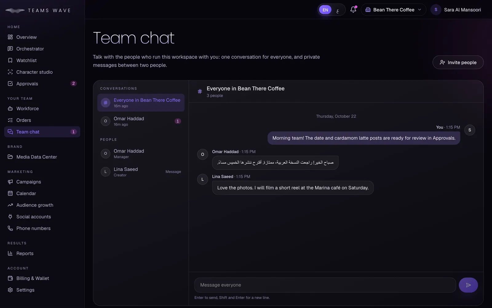 Team chat